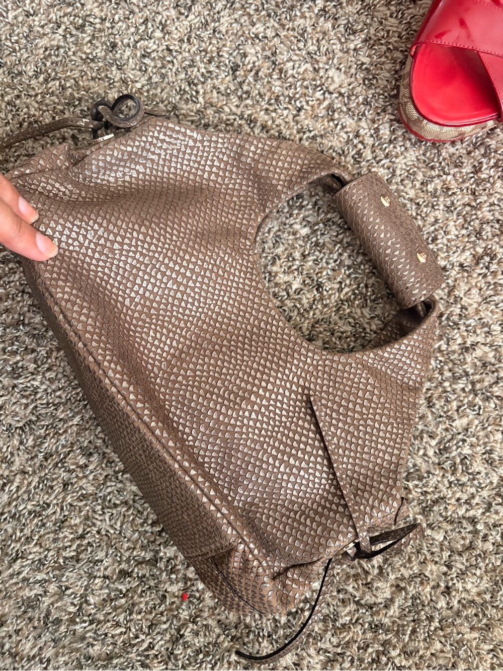 kate spade Taupe Woven-Texture Hobo Bag - Picture 2 of 5